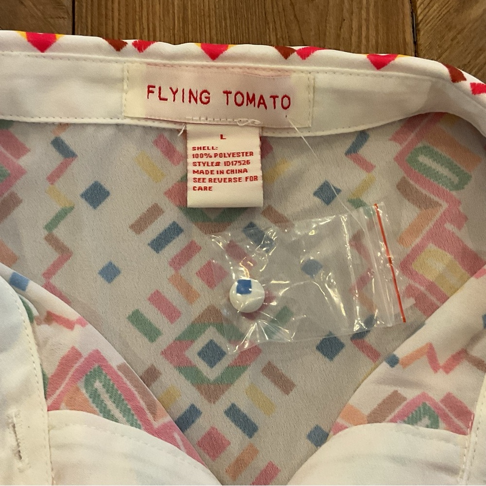 Flying Tomato Multicolor Geometric Print Long Sleeve Dress - Picture 5 of 8